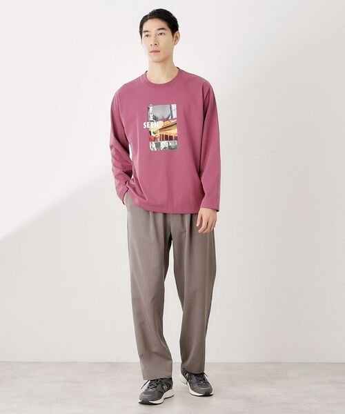 THE SHOP TK / ザ ショップ ティーケー Tシャツ | フォトグラフプリント長袖Tシャツ【洗濯機OK】 | 詳細20