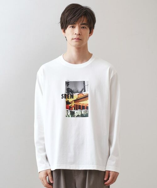 THE SHOP TK / ザ ショップ ティーケー Tシャツ | フォトグラフプリント長袖Tシャツ【洗濯機OK】 | 詳細22