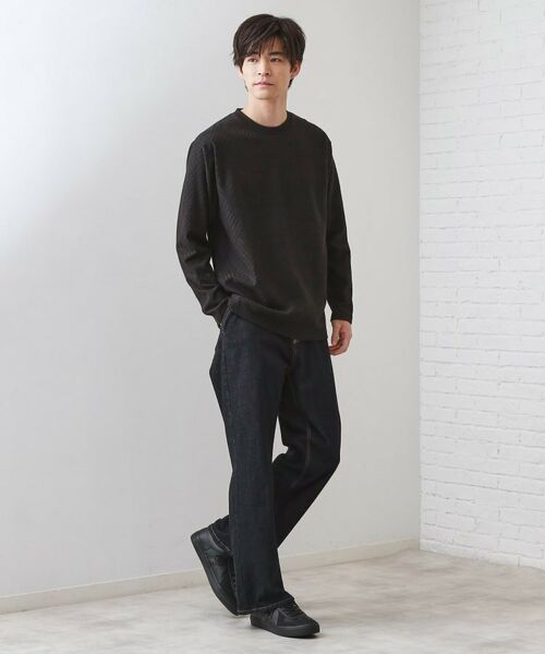 THE SHOP TK / ザ ショップ ティーケー カットソー | リンクスジャカード長袖Tシャツ【サスティナブル素材使用/洗濯機OK】 | 詳細11