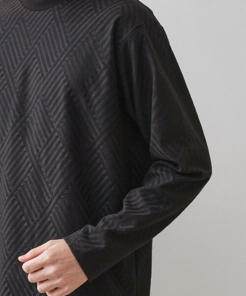 THE SHOP TK / ザ ショップ ティーケー カットソー | リンクスジャカード長袖Tシャツ【サスティナブル素材使用/洗濯機OK】 | 詳細17