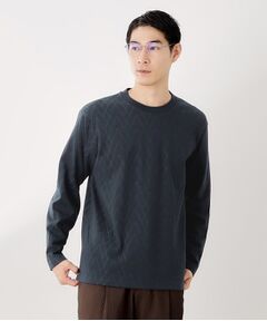 THE SHOP TK / ザ ショップ ティーケー カットソー | リンクスジオメトリック長袖Tシャツ【サスティナブル素材使用/洗濯機OK】