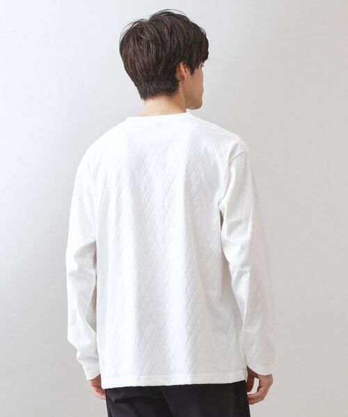 THE SHOP TK / ザ ショップ ティーケー カットソー | リンクスジオメトリック長袖Tシャツ【サスティナブル素材使用/洗濯機OK】 | 詳細2