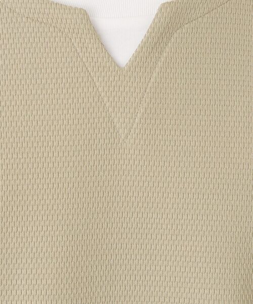 THE SHOP TK / ザ ショップ ティーケー カットソー | 【一枚でコーディネートが完成！】レイヤード風キーネック長袖Tシャツ 洗濯機OK | 詳細12