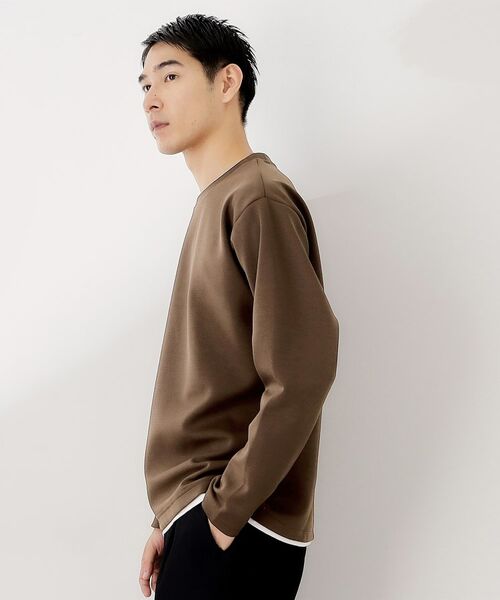 THE SHOP TK / ザ ショップ ティーケー カットソー | 【ラクして決まる！】レイヤード風長袖Tシャツ 洗濯機OK | 詳細5