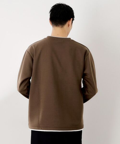 THE SHOP TK / ザ ショップ ティーケー カットソー | 【ラクして決まる！】レイヤード風長袖Tシャツ 洗濯機OK | 詳細6