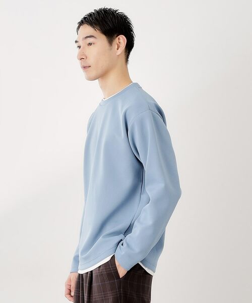 THE SHOP TK / ザ ショップ ティーケー カットソー | 【ラクして決まる！】レイヤード風長袖Tシャツ 洗濯機OK | 詳細9