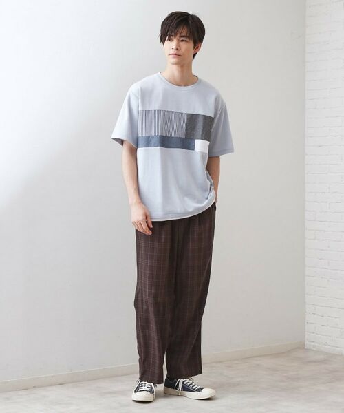 THE SHOP TK / ザ ショップ ティーケー Tシャツ | パネル切替半袖Tシャツ | 詳細11