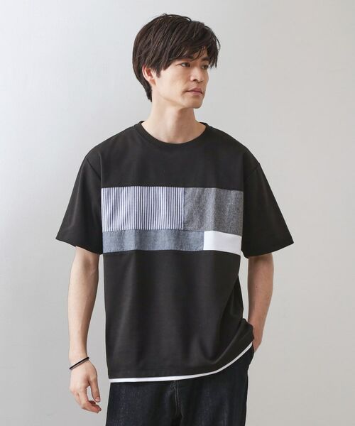 THE SHOP TK / ザ ショップ ティーケー Tシャツ | パネル切替半袖Tシャツ | 詳細5