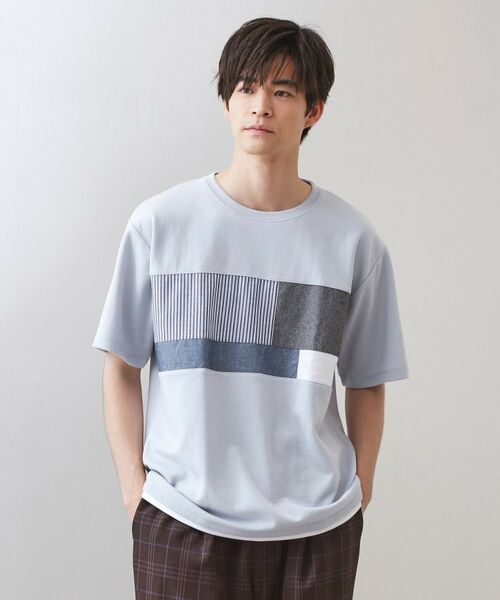 THE SHOP TK / ザ ショップ ティーケー Tシャツ | パネル切替半袖Tシャツ | 詳細9