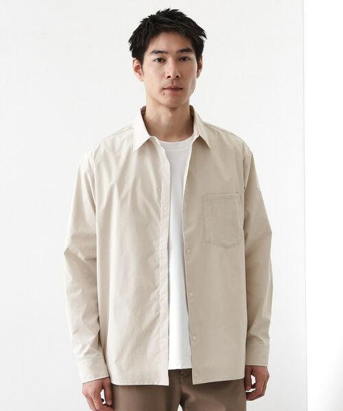 THE SHOP TK/ザ ショップ ティーケー CAVEブロード長袖シャツ ライトベージュ(051) 03 THE SHOP TK/ザ ショップ ティーケー CAVEブロード長袖シャツ ライトベージュ(051) 03