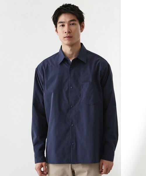 THE SHOP TK/ザ ショップ ティーケー CAVEブロード長袖シャツ ネイビー(094) 03 THE SHOP TK/ザ ショップ ティーケー CAVEブロード長袖シャツ ネイビー(094) 03