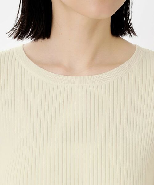 THE SHOP TK / ザ ショップ ティーケー ニット・セーター | シアーパフ袖ニット【洗濯機OK】 | 詳細16