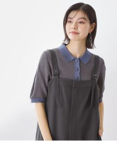 THE SHOP TK / ザ ショップ ティーケー ニット・セーター | 【再入荷】柄アソートポロニットシャツ【洗濯機OK】