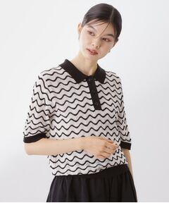 THE SHOP TK / ザ ショップ ティーケー ニット・セーター | 【再入荷】柄アソートポロニットシャツ【洗濯機OK】