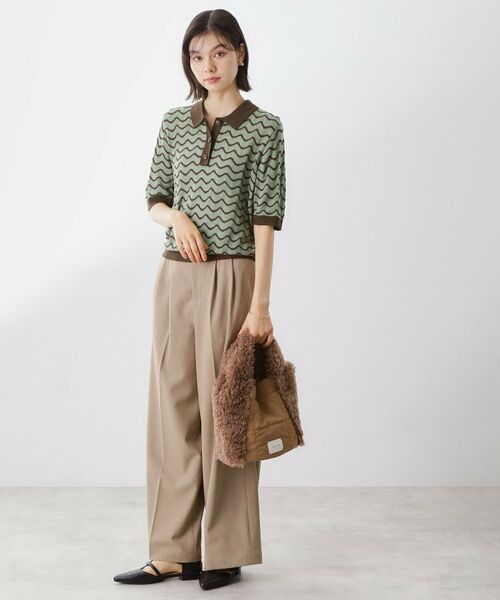 THE SHOP TK / ザ ショップ ティーケー ニット・セーター | 【再入荷】柄アソートポロニットシャツ【洗濯機OK】 | 詳細10