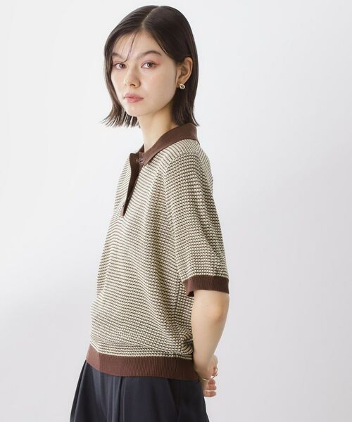 THE SHOP TK / ザ ショップ ティーケー ニット・セーター | 【再入荷】柄アソートポロニットシャツ【洗濯機OK】 | 詳細17