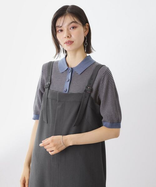 THE SHOP TK / ザ ショップ ティーケー ニット・セーター | 【再入荷】柄アソートポロニットシャツ【洗濯機OK】 | 詳細21