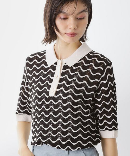 THE SHOP TK / ザ ショップ ティーケー ニット・セーター | 【再入荷】柄アソートポロニットシャツ【洗濯機OK】 | 詳細5