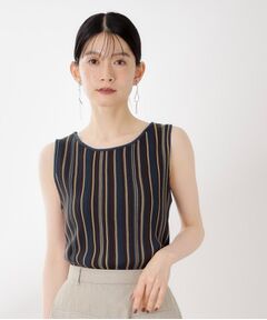 THE SHOP TK / ザ ショップ ティーケー ニット・セーター | ストライプ柄ニットタンク前後2WAY