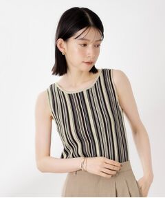 THE SHOP TK / ザ ショップ ティーケー ニット・セーター | ストライプ柄ニットタンク前後2WAY