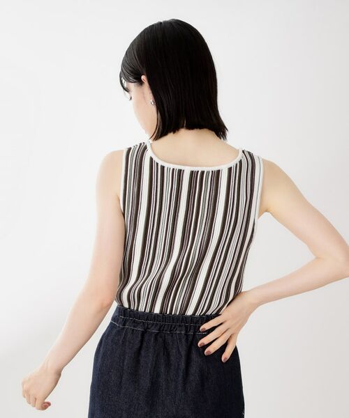 THE SHOP TK / ザ ショップ ティーケー ニット・セーター | ストライプ柄ニットタンク前後2WAY | 詳細10