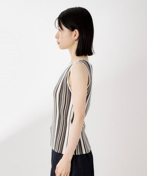 THE SHOP TK / ザ ショップ ティーケー ニット・セーター | ストライプ柄ニットタンク前後2WAY | 詳細14