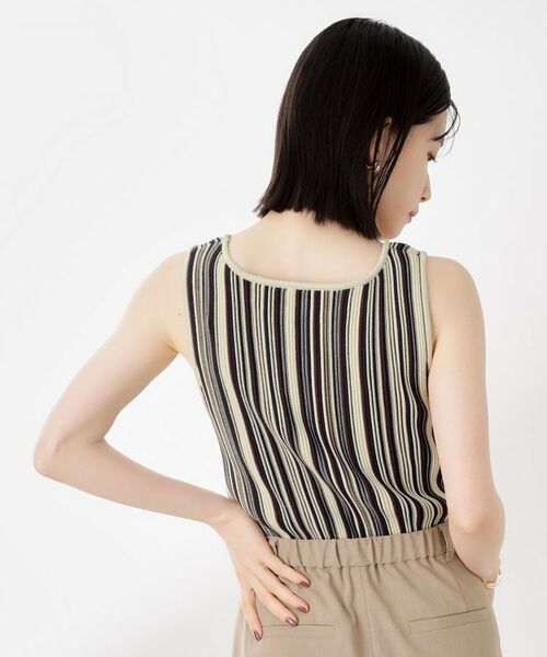 THE SHOP TK / ザ ショップ ティーケー ニット・セーター | ストライプ柄ニットタンク前後2WAY | 詳細2
