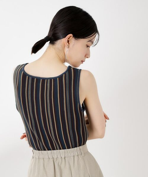 THE SHOP TK / ザ ショップ ティーケー ニット・セーター | ストライプ柄ニットタンク前後2WAY | 詳細6