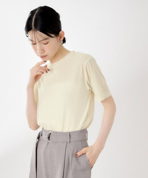 THE SHOP TK / ザ ショップ ティーケー カットソー | シアーベロアカットソー【洗える】 | 詳細1