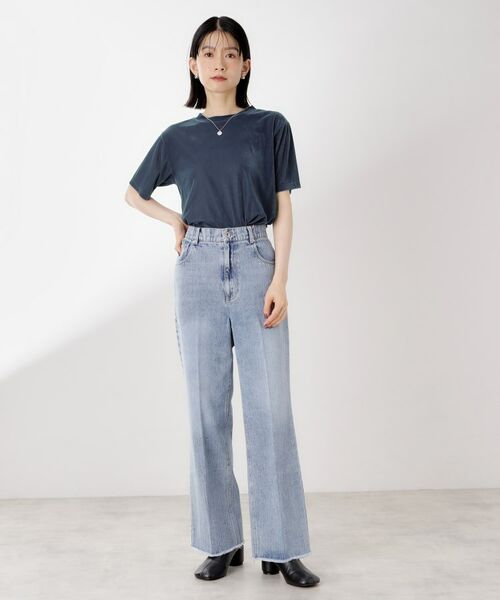 THE SHOP TK / ザ ショップ ティーケー カットソー | シアーベロアカットソー【洗える】 | 詳細11