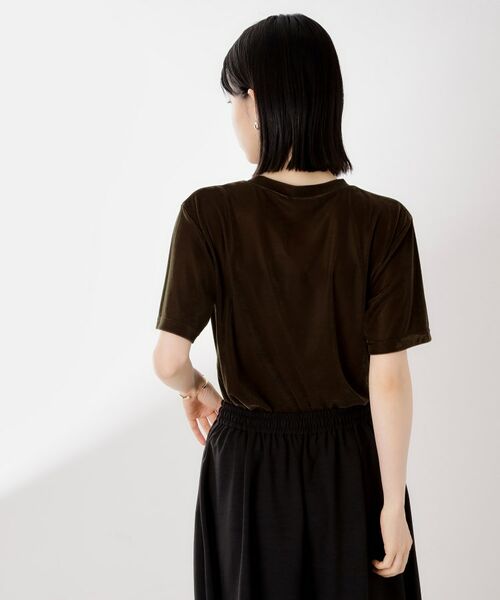 THE SHOP TK / ザ ショップ ティーケー カットソー | シアーベロアカットソー【洗える】 | 詳細14