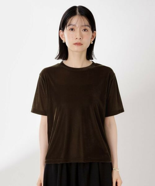 THE SHOP TK / ザ ショップ ティーケー カットソー | シアーベロアカットソー【洗える】 | 詳細17