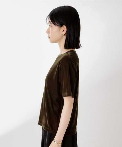 THE SHOP TK / ザ ショップ ティーケー カットソー | シアーベロアカットソー【洗える】 | 詳細18