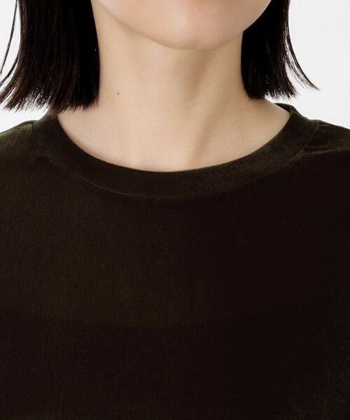 THE SHOP TK / ザ ショップ ティーケー カットソー | シアーベロアカットソー【洗える】 | 詳細20