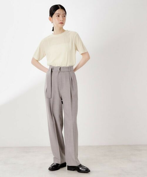 THE SHOP TK / ザ ショップ ティーケー カットソー | シアーベロアカットソー【洗える】 | 詳細3