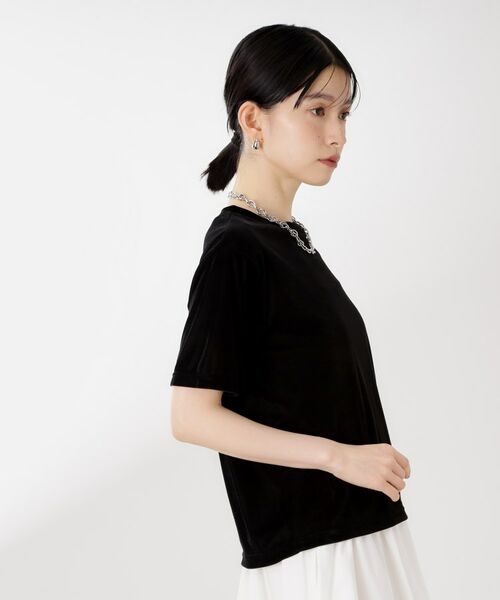 THE SHOP TK / ザ ショップ ティーケー カットソー | シアーベロアカットソー【洗える】 | 詳細5