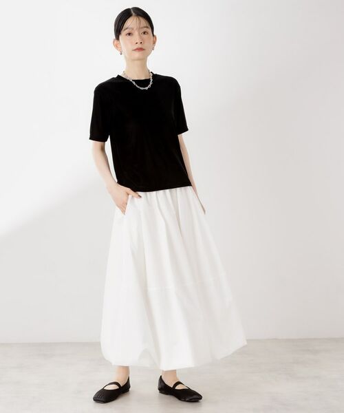 THE SHOP TK / ザ ショップ ティーケー カットソー | シアーベロアカットソー【洗える】 | 詳細7