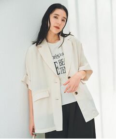 THE SHOP TK / ザ ショップ ティーケー テーラードジャケット | ドルマン半袖ジャケット【洗える】