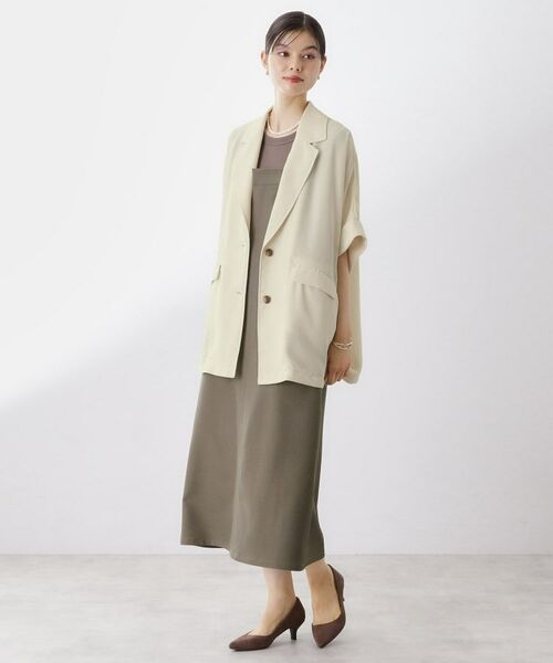 THE SHOP TK / ザ ショップ ティーケー テーラードジャケット | ドルマン半袖ジャケット【洗える】 | 詳細11