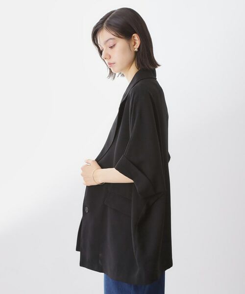 THE SHOP TK / ザ ショップ ティーケー テーラードジャケット | ドルマン半袖ジャケット【洗える】 | 詳細13