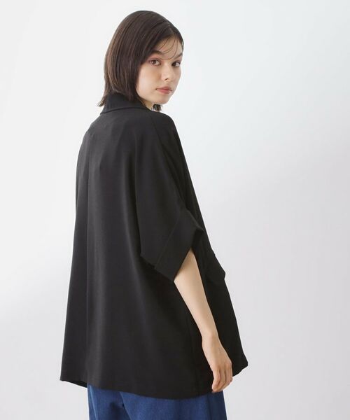 THE SHOP TK / ザ ショップ ティーケー テーラードジャケット | ドルマン半袖ジャケット【洗える】 | 詳細14