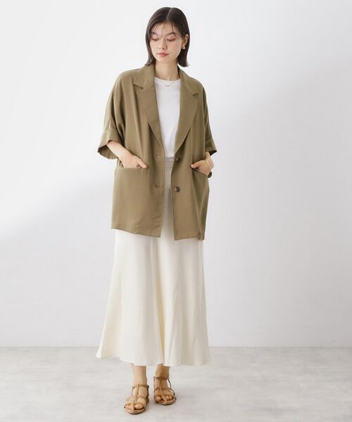 THE SHOP TK / ザ ショップ ティーケー テーラードジャケット | ドルマン半袖ジャケット【洗える】 | 詳細20