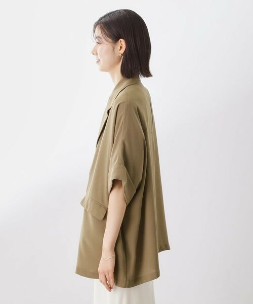 THE SHOP TK / ザ ショップ ティーケー テーラードジャケット | ドルマン半袖ジャケット【洗える】 | 詳細23