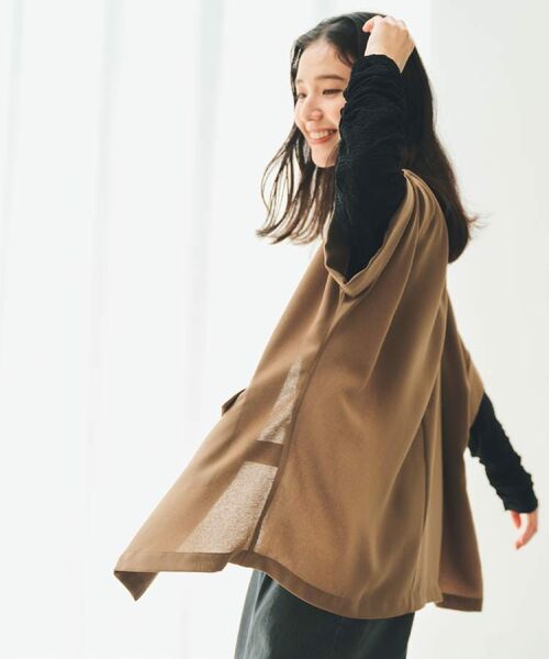 THE SHOP TK / ザ ショップ ティーケー テーラードジャケット | ドルマン半袖ジャケット【洗える】 | 詳細6