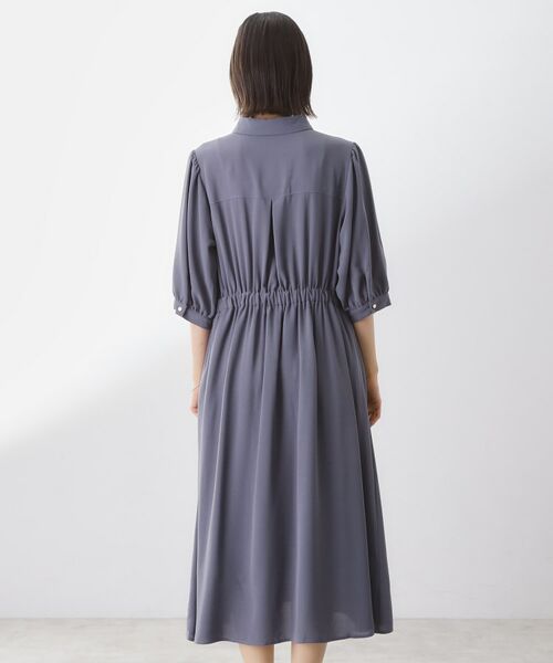 THE SHOP TK / ザ ショップ ティーケー ロング・マキシ丈ワンピース | 5分袖シャツワンピース【防シワ/吸水速乾/UVケア/洗濯機OK】 | 詳細14