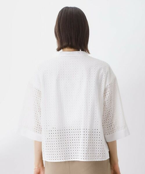 THE SHOP TK / ザ ショップ ティーケー シャツ・ブラウス | 5分袖レース刺繍コットンシャツ | 詳細11