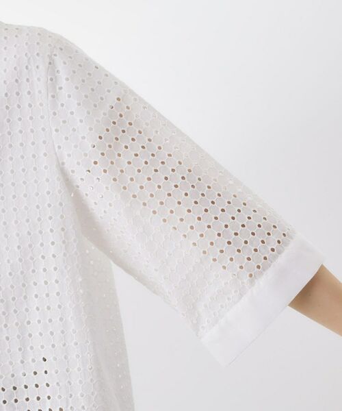THE SHOP TK / ザ ショップ ティーケー シャツ・ブラウス | 5分袖レース刺繍コットンシャツ | 詳細13