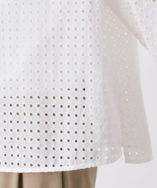 THE SHOP TK / ザ ショップ ティーケー シャツ・ブラウス | 5分袖レース刺繍コットンシャツ | 詳細14