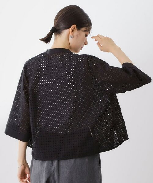 THE SHOP TK / ザ ショップ ティーケー シャツ・ブラウス | 5分袖レース刺繍コットンシャツ | 詳細6