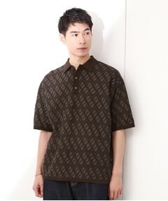 THE SHOP TK / ザ ショップ ティーケー カットソー | ジオメニットポロシャツ　【洗濯機OK】